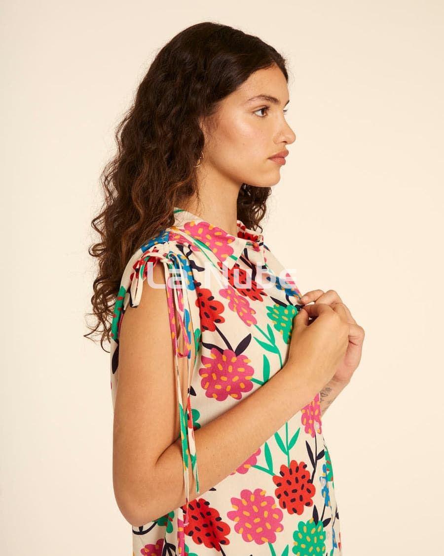 Vestido camisero flores - Imagen 3