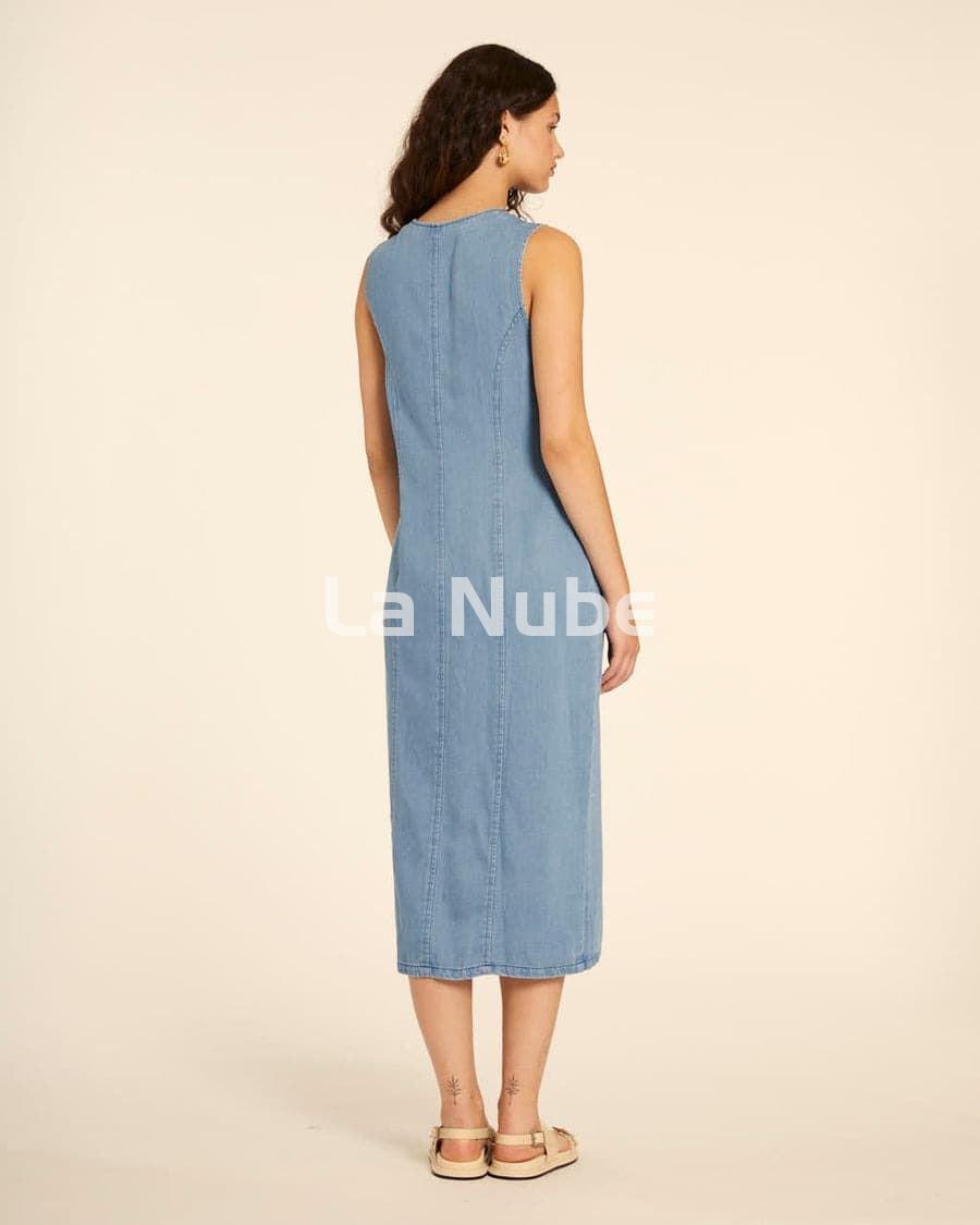 Vestido midi abotonado denim - Imagen 3